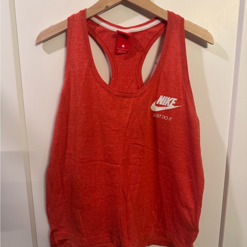 Nike Women's Bright Red/Orange Racerback Tank